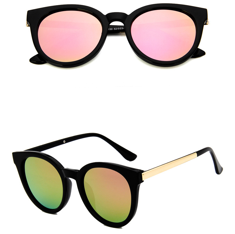 Cat eyepink sunglasses woman shades mirror