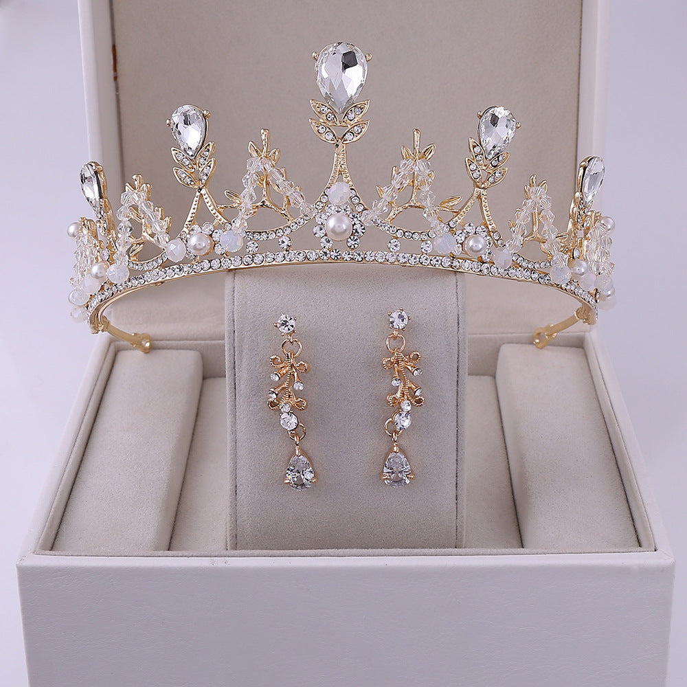 Bridal Crown and Earrings Set