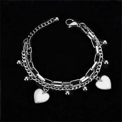 Double-layer chain bracelet