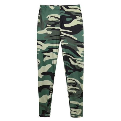 Camouflage Printed Grey Legging Pants