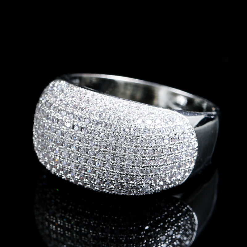 Fashionable Personality Luxury Micro-inlaid Diamond Ring