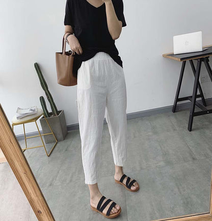 Loose Cotton And Linen Pants Summer Thin Pants