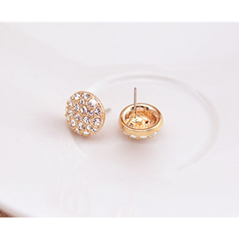 Atmospheric Diamond Round Earrings