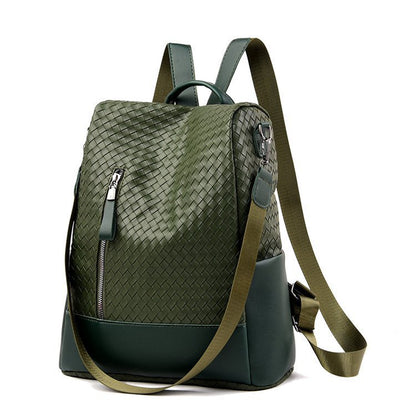 Retro Fashion Woven One Shoulder Portable Backpack