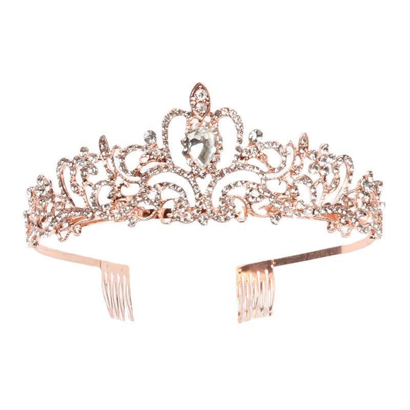 Bridal Alloy Diamond Belt Comb Crown