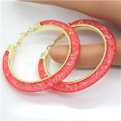 Crystal Mesh Chain Earring