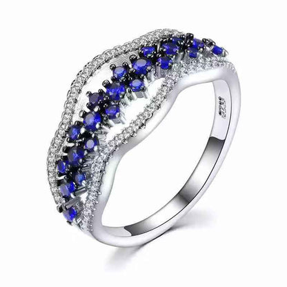 Inlaid Sapphire Ring Engagement Ring