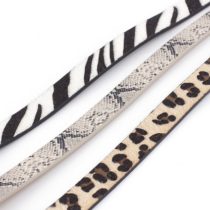 Fashion round button leopard zebra SNAKE BELT