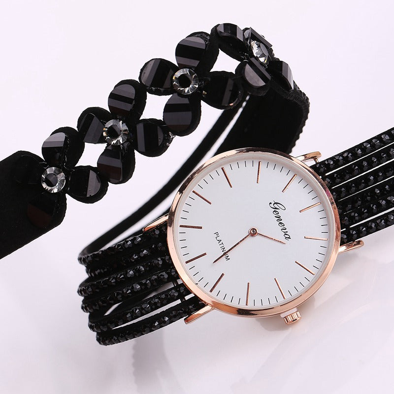 Flowers Watches Women Dress Elegant Quartz Bracelet Watch