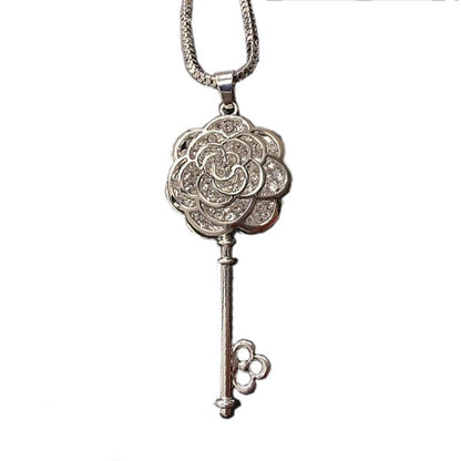 Temperament rose full diamond sweater chain