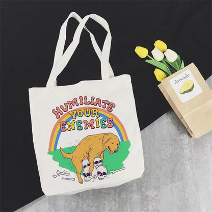 Shopping Bag Funny Cute Cartoon Cat Pattern