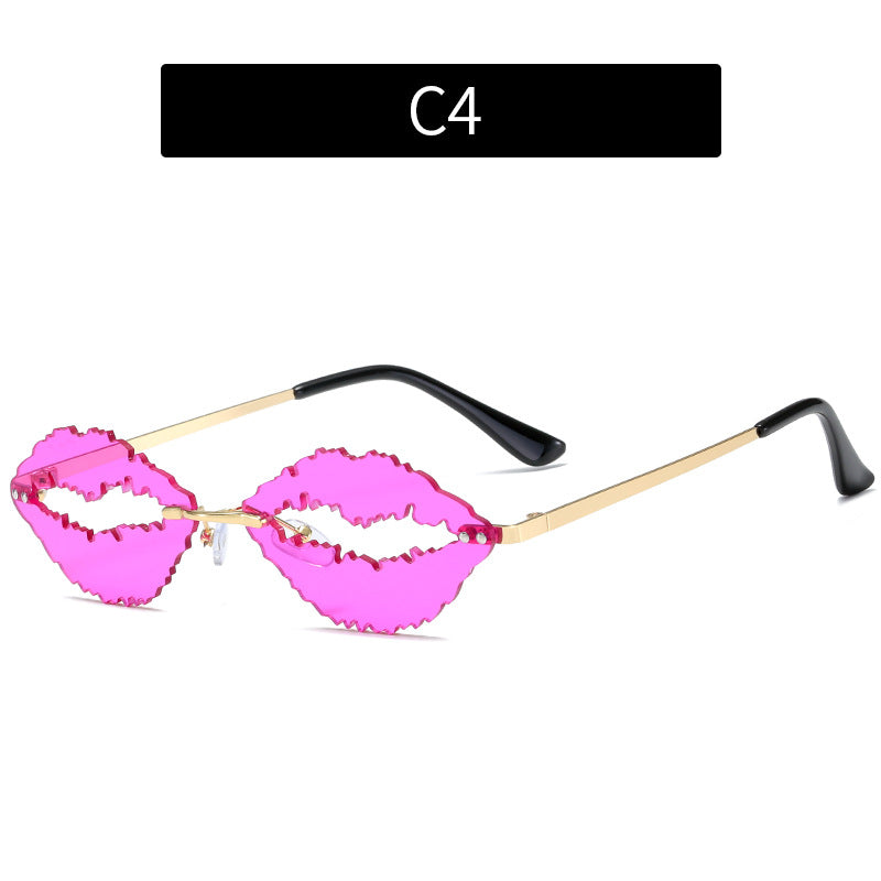 Lips Style Rimless Sunglasses