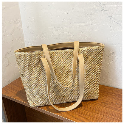 Woven One Shoulder Underarm Fashionable Simple Tote Bag