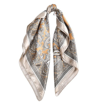 Fashion Color Matching Printed Hair Scarf