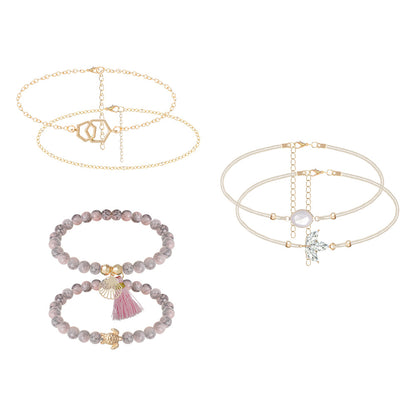 water drop gemstone 6-piece bracelet