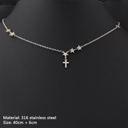 Cross Bead Clavicle Chain