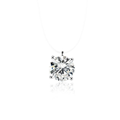 Diamond Zircon Pendant Necklace