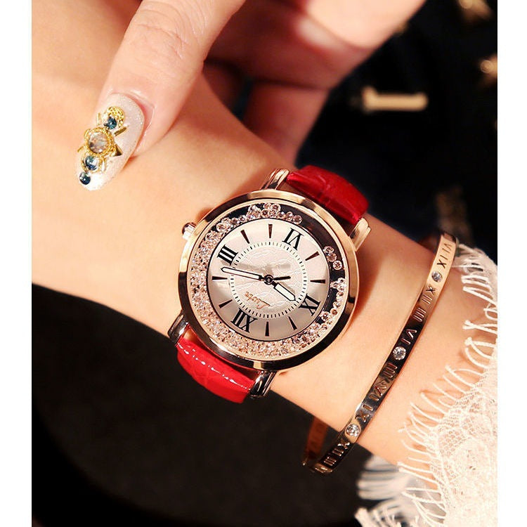 Mobile rhinestone women's watch