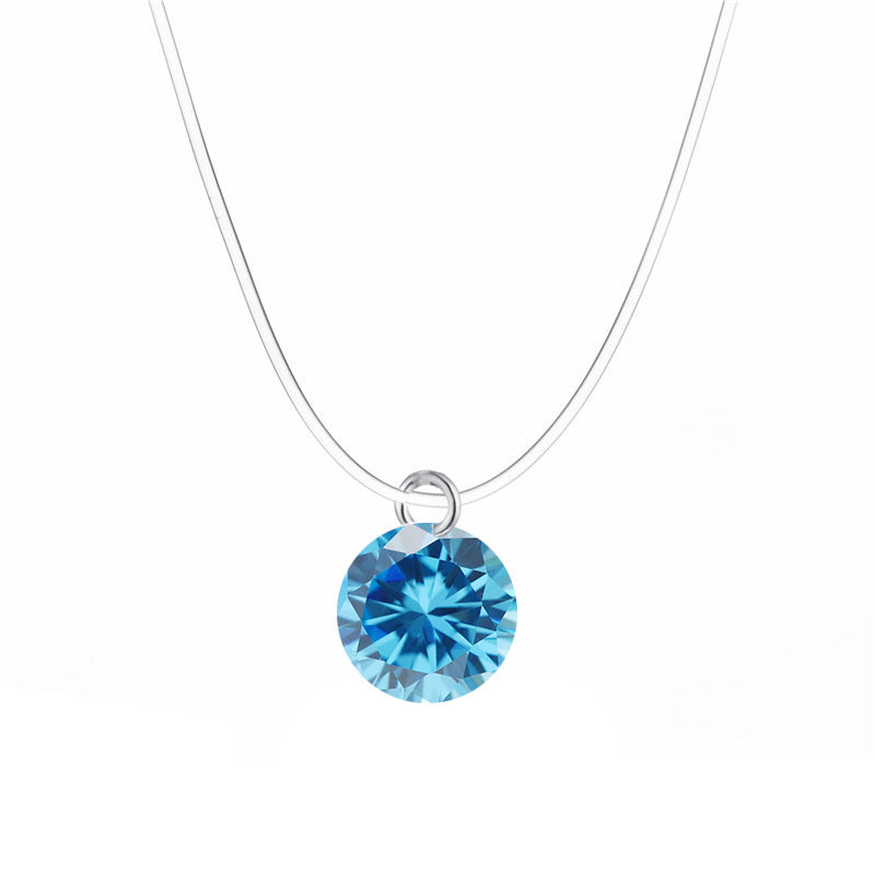 Diamond Zircon Pendant Necklace