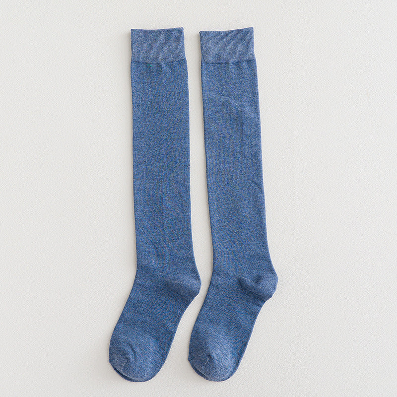 Solid Color Calf Socks Cotton Long Socks