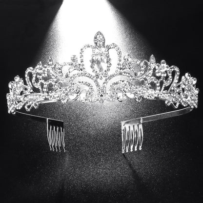 Bridal Alloy Diamond Belt Comb Crown