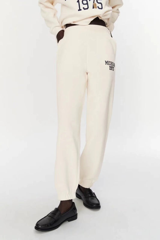 Autumn Lettering Michigan Jogging Pants