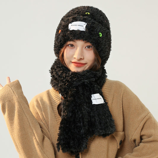 Winter Button Versatile Wool Hat