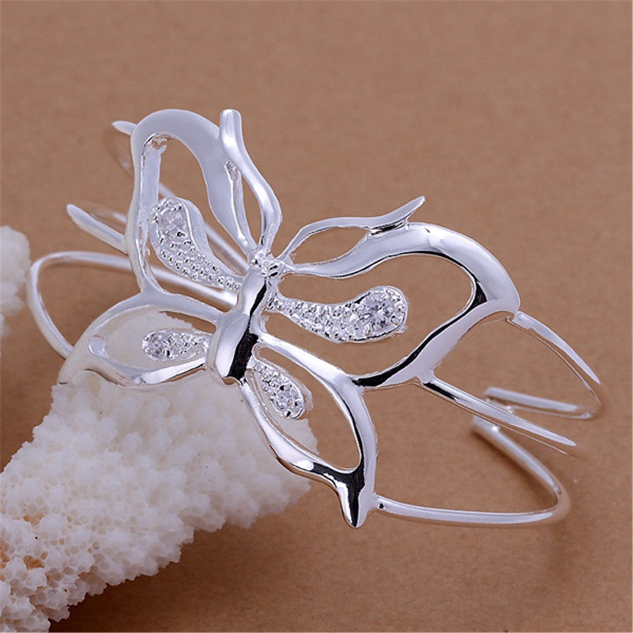 Exquisite Zirconium Crystal Butterfly Bracelet