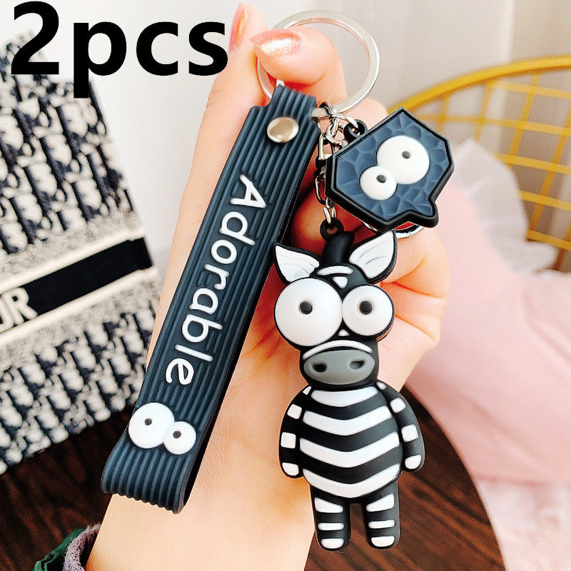 Cute Elephant Keychain Cute Cartoon Cow Car Key Chain