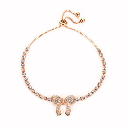 Sweet and full diamond butterfly bracelet