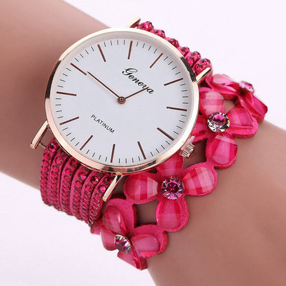 Flowers Watches Women Dress Elegant Quartz Bracelet Watch