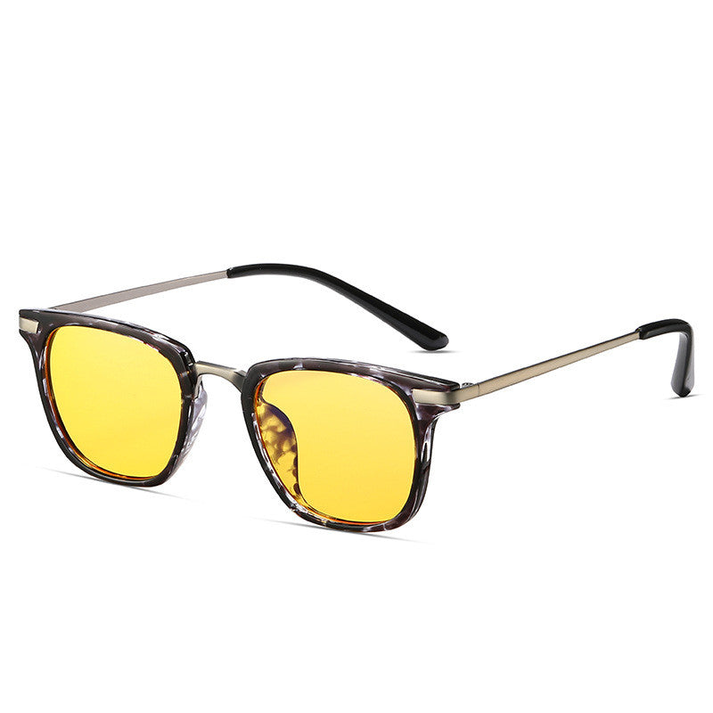 Square Frame Anti-blue Light Yellow Lens Glasses