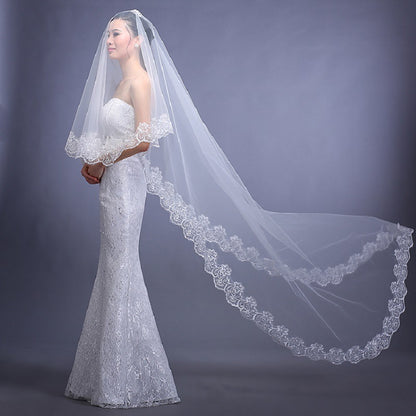 The bride wedding veil wedding headdress