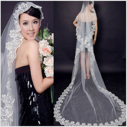 The bride wedding veil wedding headdress