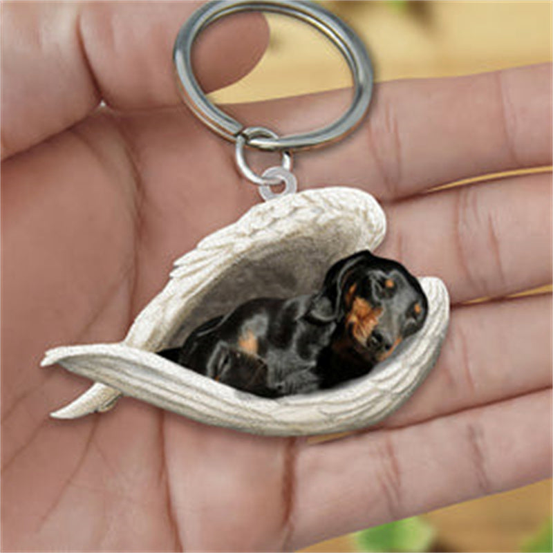 Sleeping Angel Pet Keychain