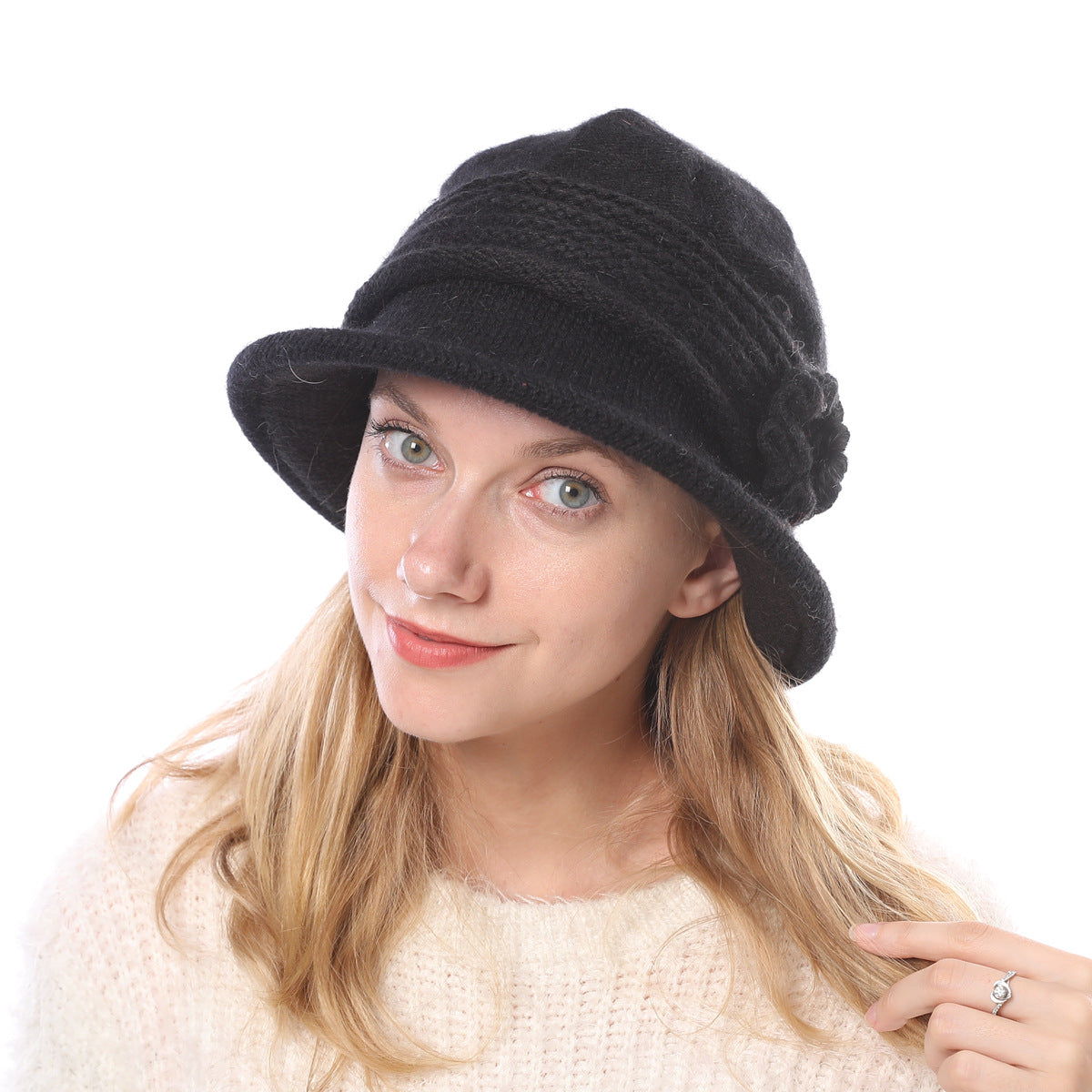 Fashion Knitted Thicken Warm Mother Hat