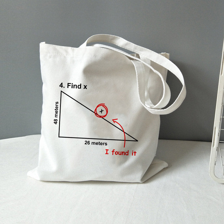 Tote Bag Canvas All You Need Is Love Math Graphic