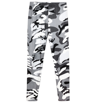 Camouflage Printed Grey Legging Pants