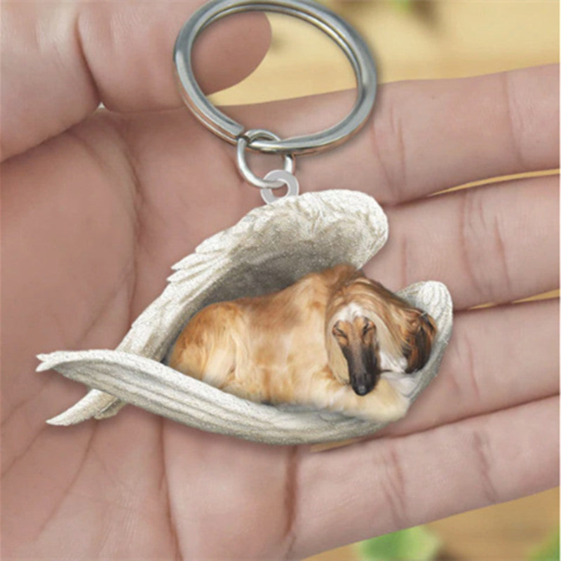 Sleeping Angel Pet Keychain