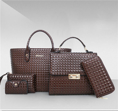 Fashion Plaid Bag Five-piece Set