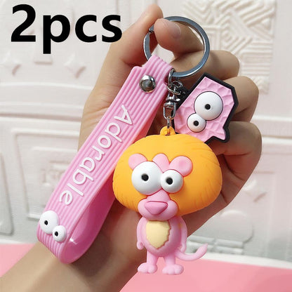 Cute Elephant Keychain Cute Cartoon Cow Car Key Chain