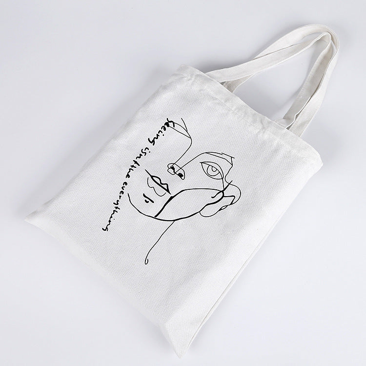 Fashionable And Simple Printed Cotton Eco-friendly Bag