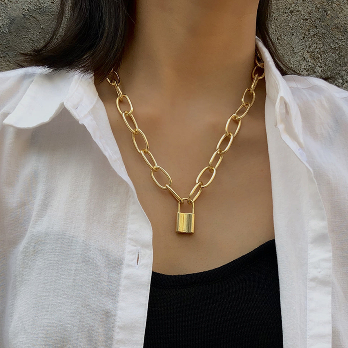 Retro Geometric Necklace