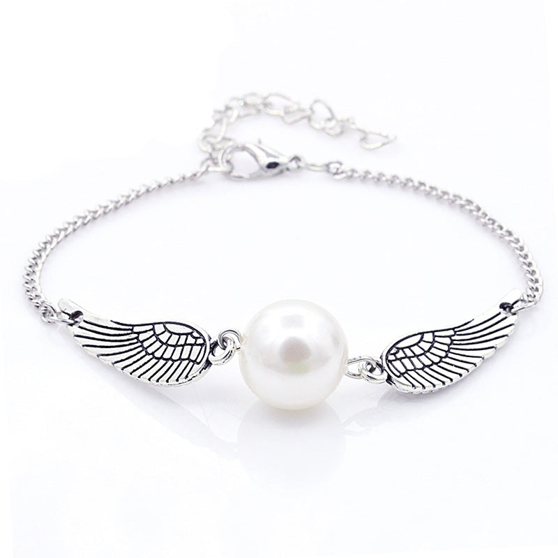 Angel Wings Pearl Silver Bronze