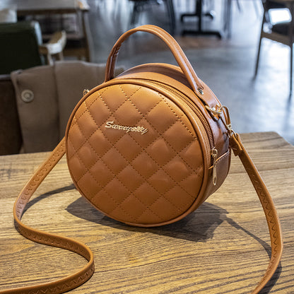 One-shoulder Small Round Bag