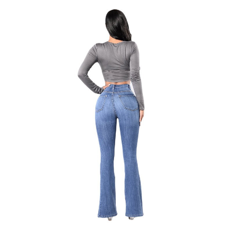 high waist stretch jeans