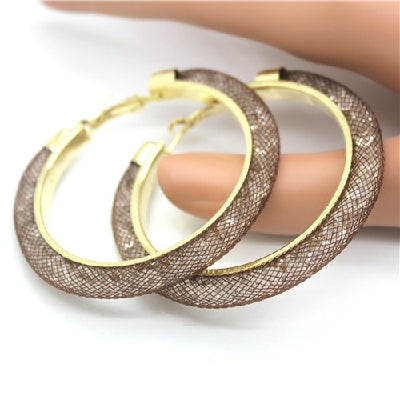 Crystal Mesh Chain Earring