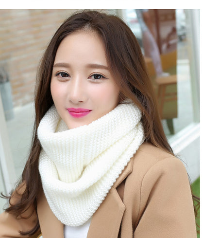 Warm thick solid color ladies scarf