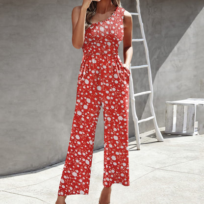 Fashion Jumpsuit Cross-Shoulder Top