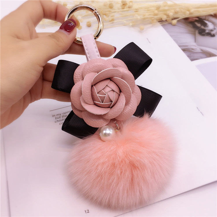 Bow Camellia Keychain